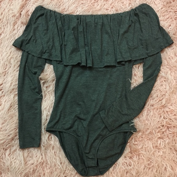 Tops - Ruffled Long Sleeve Bodysuit